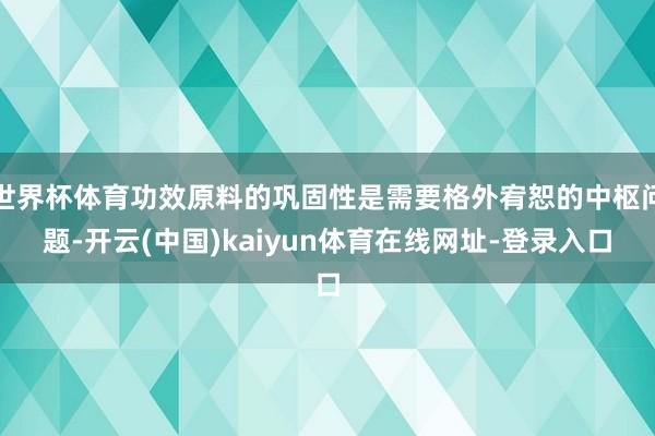世界杯体育功效原料的巩固性是需要格外宥恕的中枢问题-开云(中国)kaiyun体育在线网址-登录入口