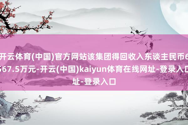 开云体育(中国)官方网站该集团得回收入东谈主民币6567.5万元-开云(中国)kaiyun体育在线网址-登录入口